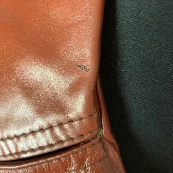 UNWORN Retro Vintage Leather Coat NWT Size M Fall Office Daily Wear Boho - Picture 13 of 13